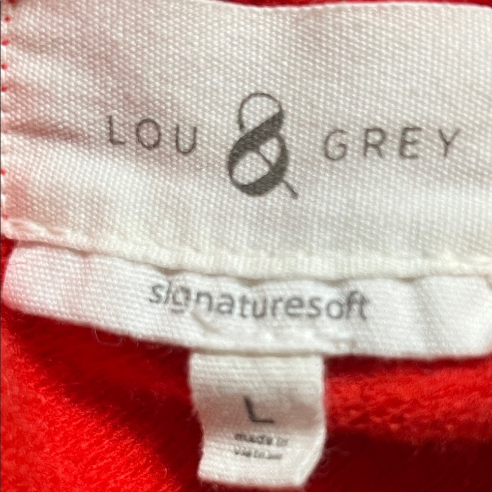 Lou & Grey Women’s Bright Red Super Soft Sleeveless Crop Top Size Large - Picture 3 of 6